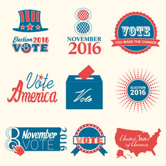 A collection of banners to promote voting in the 2016 election 