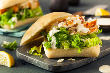 Homemade Chicken Caesar Sandwich - obrazy, fototapety, plakaty