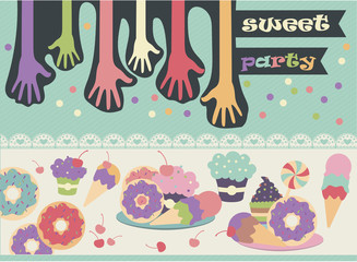 Fototapeta premium Sweet birthday party