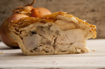 Chicken and Onion Pie with Fresh Onions