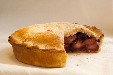 Blackberry Pie with Slice Missing