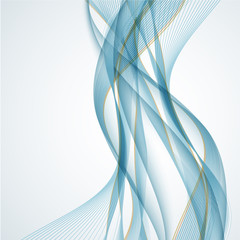 Abstract waves - data stream concept. Vector
