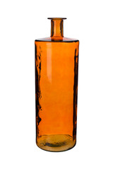 Empty Orange Cylindrical Bottle Vase