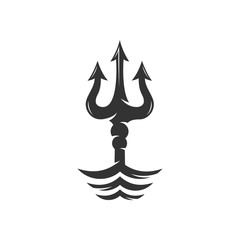 Trident on the waves logo