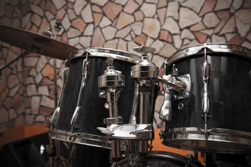 Fototapeta na wymiar Drums detail in studio