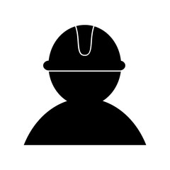 Industrial worker icon. Construction engineer . Vector illustrat