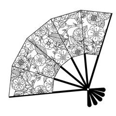 Oriental fan zentagle
