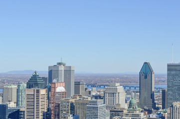 Fototapeta na wymiar Montreal Skyline in spring