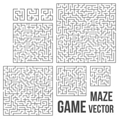 Vector Maze. Labyrinth with Entry and Exit.