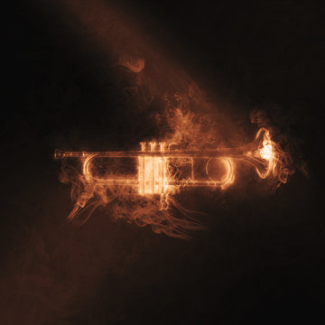 Orange smoke trumpet