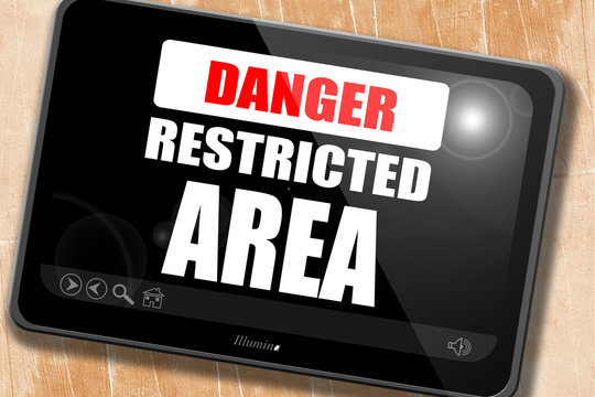 Restricted area sign