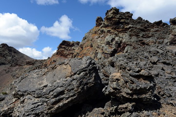 Extinct volcano "The abode of the devil" in the national Park Pali Aike in the South of Chile.