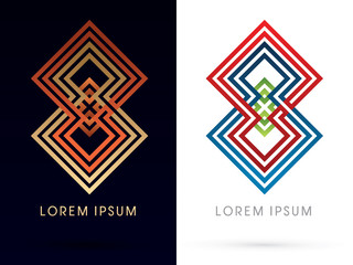 Abstract shape, Square, infinity, graphic vector
