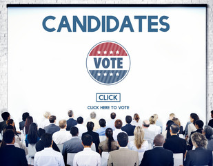 Candidates Nominee Vote Leader Campaign Concept