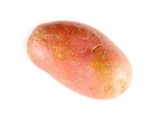 Pink potatoe isolated on white