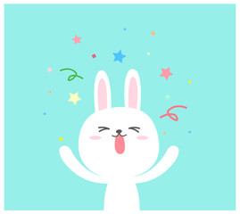 White easter rabbit. Easter Bunny