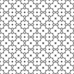 Fototapeta premium Seamless black and white abstract decorative pattern for coloring book