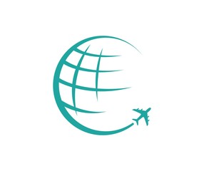 Globe travel logo