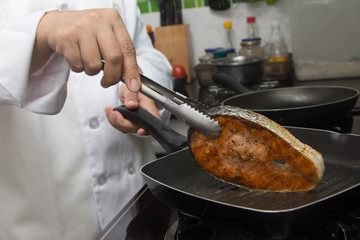 fresh salmon steak