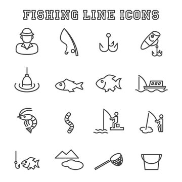 fishing line icons