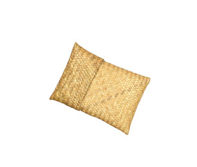 weave bag on white background