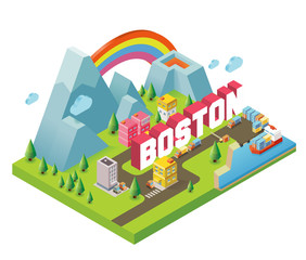 Fototapeta premium Boston is one of beautiful city to visit