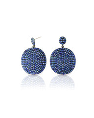 Sapphire Blue earrings isolated on white