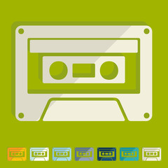 Flat design: audiocassette