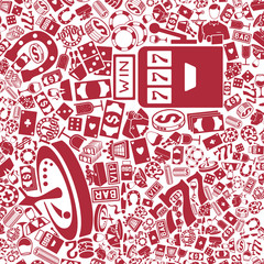 vector background of the casino icons