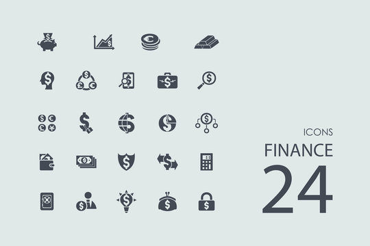 Set of finance icons