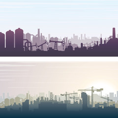 Industrial and Construction Banner Background