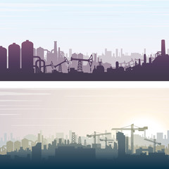 Obraz premium Industrial and Construction Banner Background