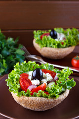 Close up of Greek salad
