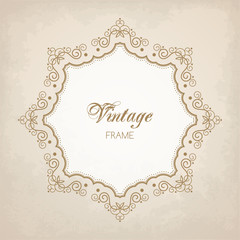 Vintage calligraphy frame