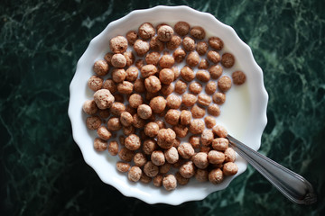 Breakfast cereal with milk
