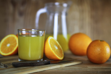 orange juice glass slice
