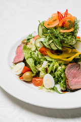 salad with beef