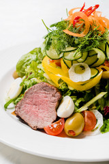 salad with beef