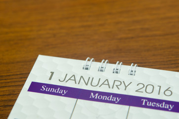 calendar January 2016