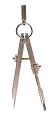 Close-up Drawing compass isolated on white background