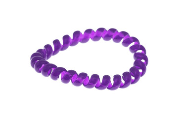 Purple hair band isolated on white