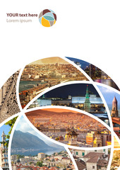 Travel collage. Can be used for cover design, brochures, flyers. © olezzo