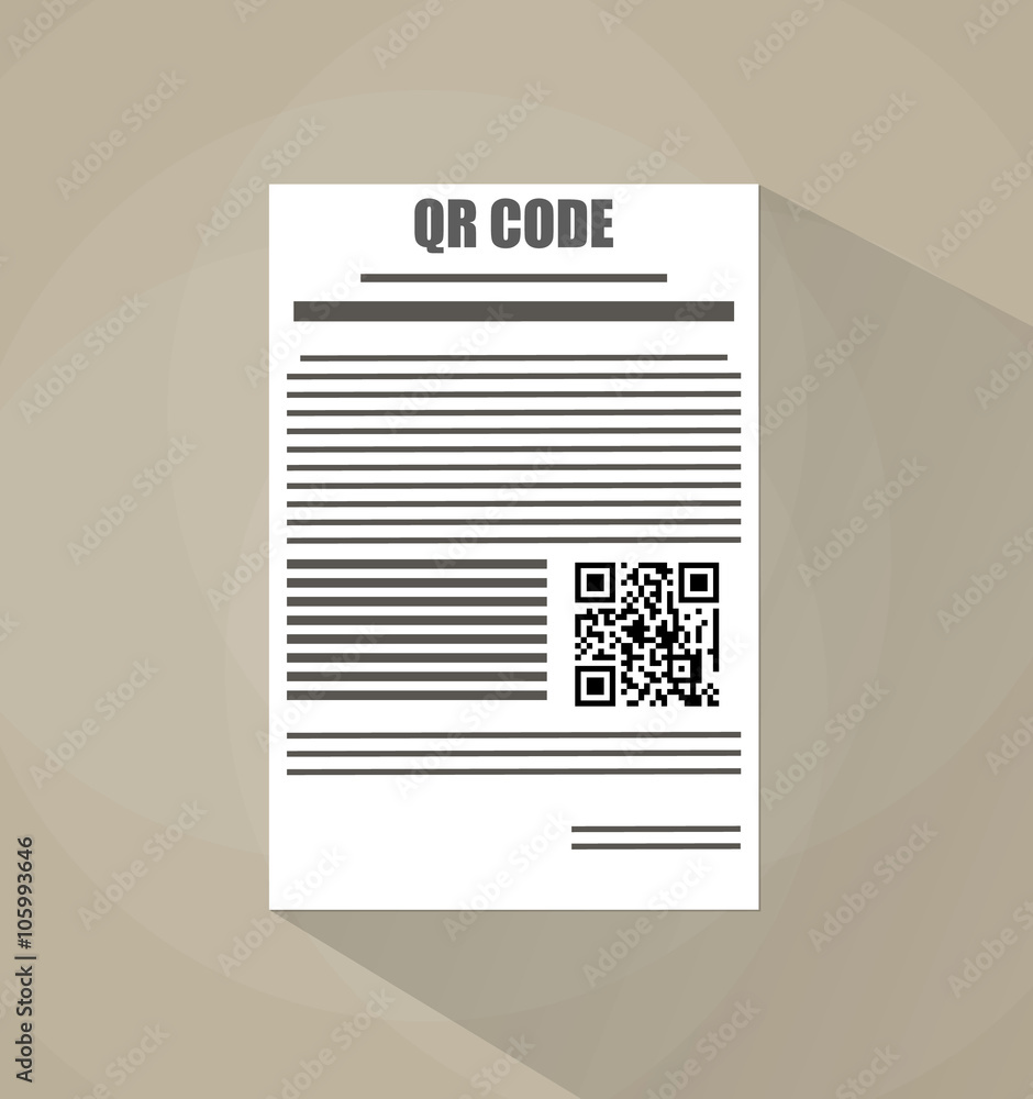 Poster document with qr code