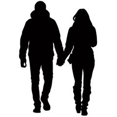 Young couple on a walk