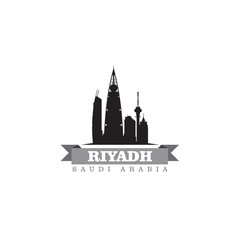 Fototapeta premium Riyadh Saudi Arabia city symbol vector illustration