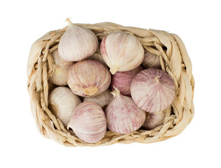 Raw garlic (small) isolated