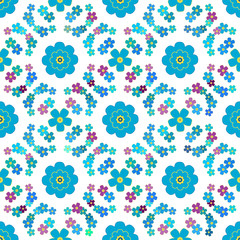 Floral background, seamless vector floral pattern