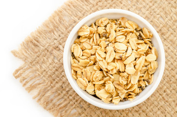 Homemade healthy granola.