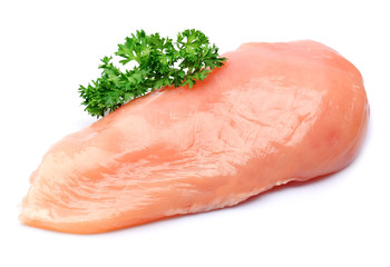 Raw chicken fillets