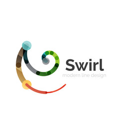 Vector swirl circle logo